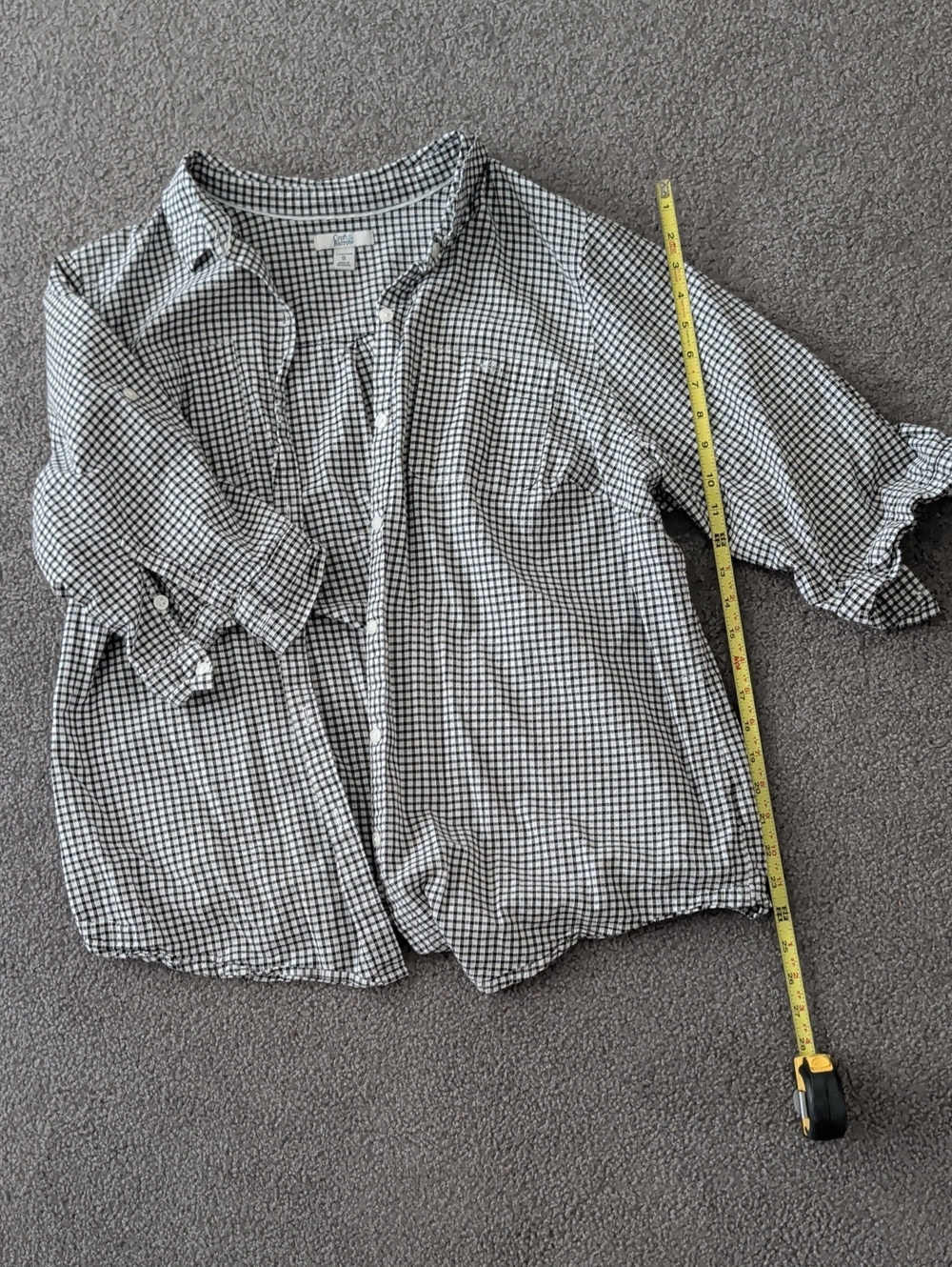 croft & barrow Black and White Gingham Shirt